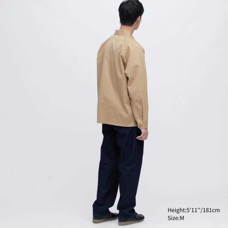 Brown Men Uniqlo Utility Jackets | USA VDMEC-7312