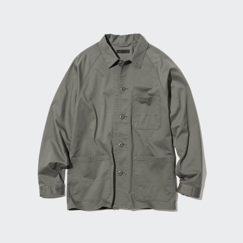 Brown Men Uniqlo Utility Jackets | USA VDMEC-7312