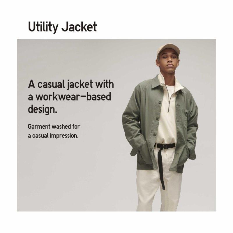 Brown Men Uniqlo Utility Jackets | USA VDMEC-7312