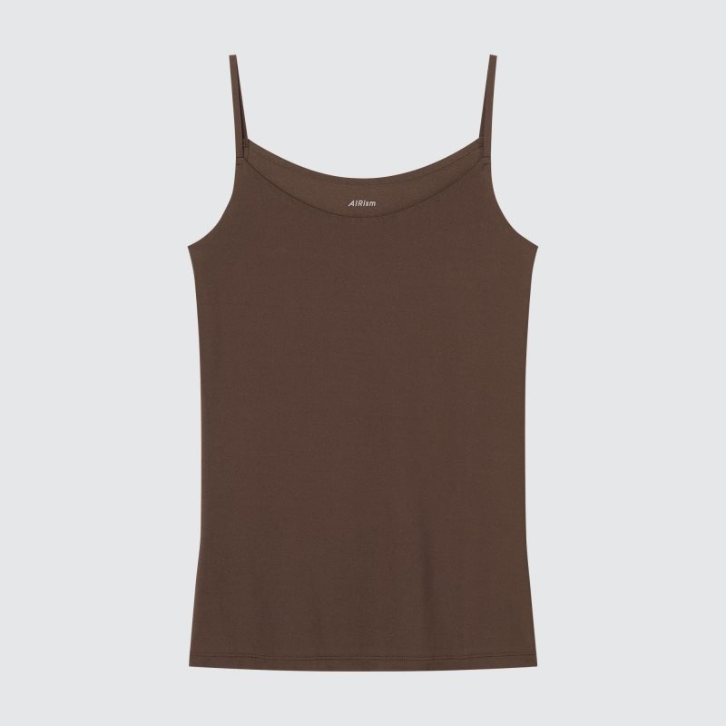 Brown Women Uniqlo Airism Camisole Tops | USA HVIMQ-1057