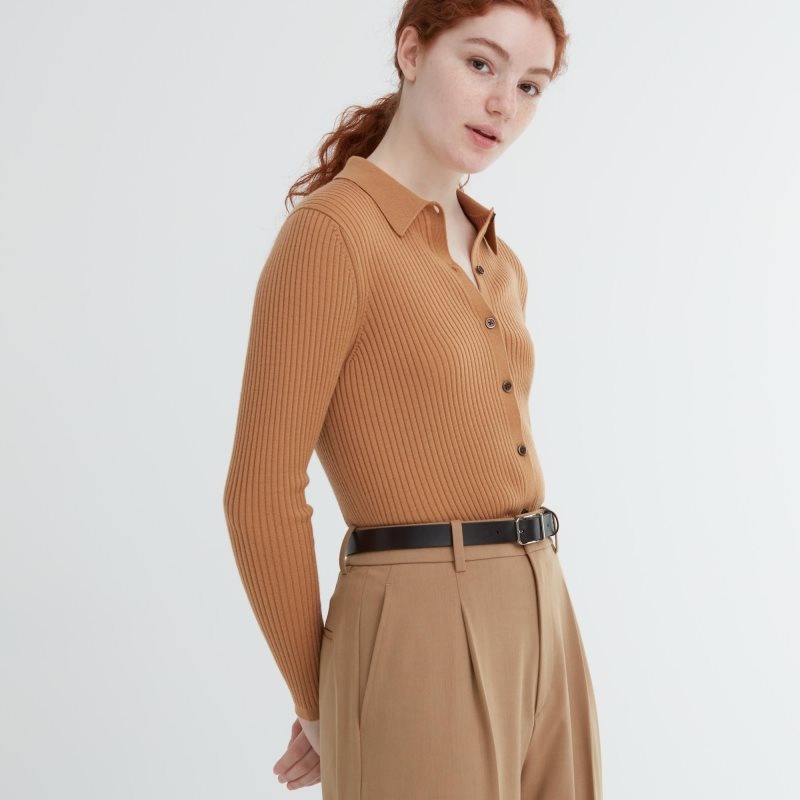 Brown Women Uniqlo Clean Belts | USA EFAWL-4672