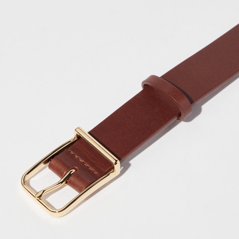 Brown Women Uniqlo Clean Belts | USA EFAWL-4672