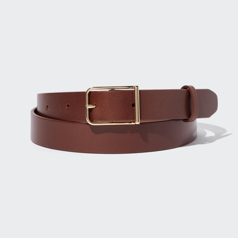 Brown Women Uniqlo Clean Belts | USA EFAWL-4672