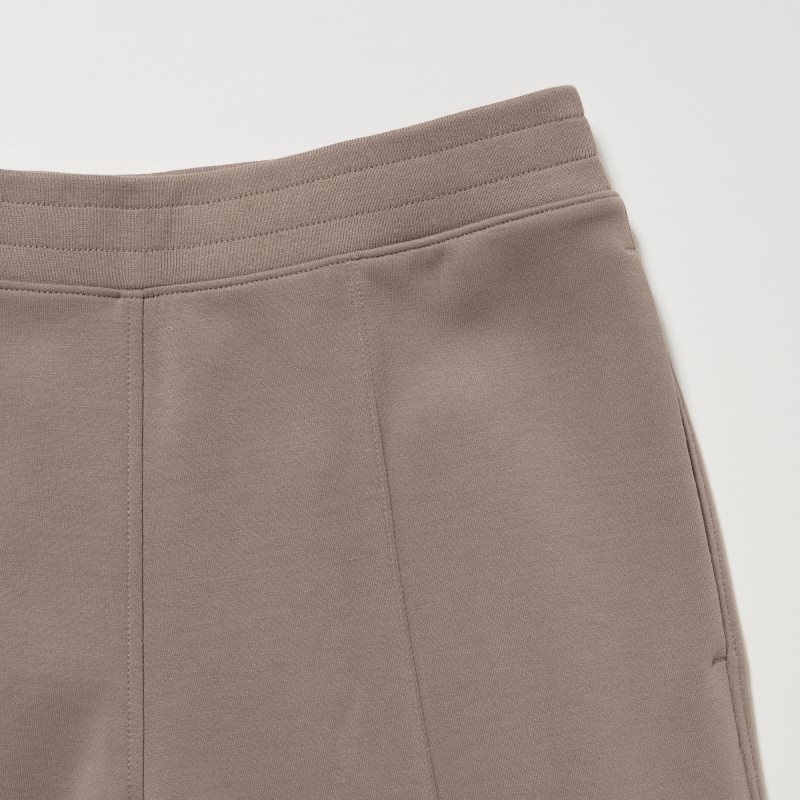 Brown Women Uniqlo Dry Sweat Track Pants | USA GJNKO-6543