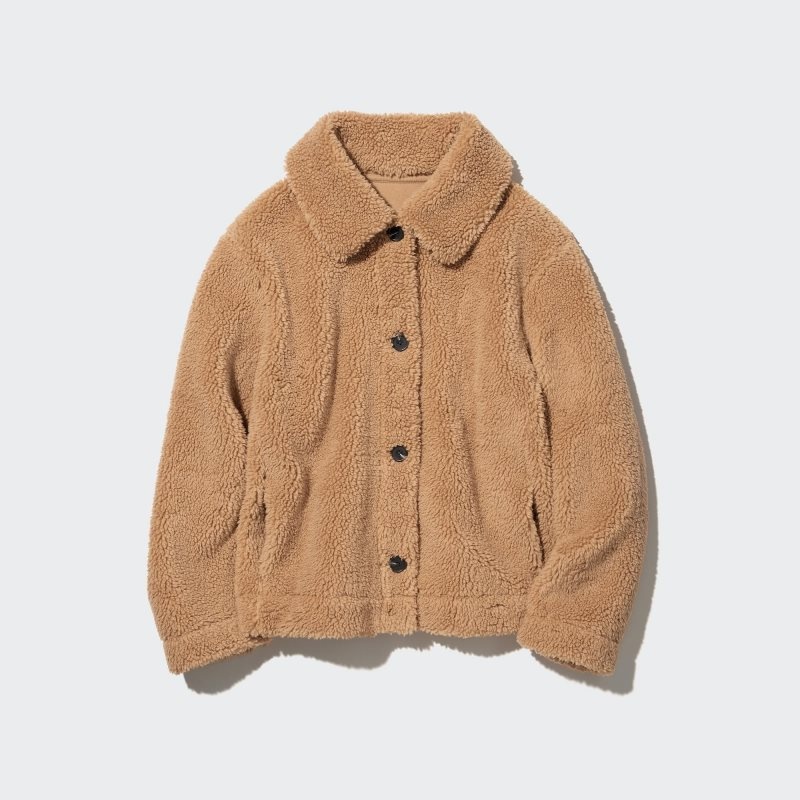 Brown Women Uniqlo Pile-lined Fleece Jackets | USA EISGP-5613