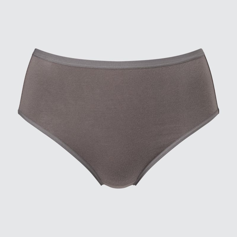 Brown Women Uniqlo Plain High-rise Underwear | USA UFMWY-0835