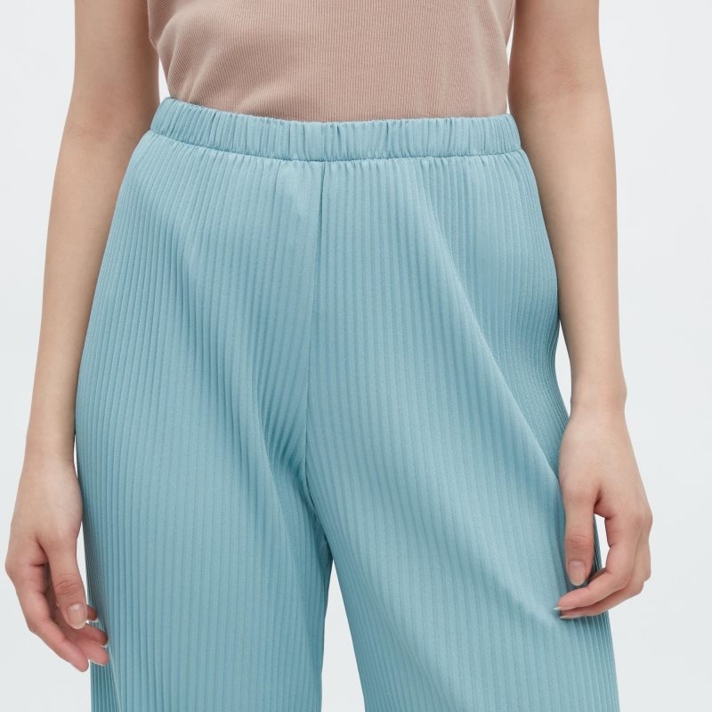 Brown Women Uniqlo Pleated Straight Pants | USA ZYTXU-7864