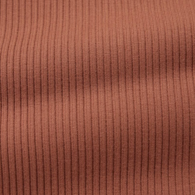 Brown Women Uniqlo Ribbed Crew Neck Short-sleeve Cropped T Shirts | USA URTPB-2314