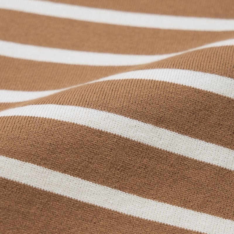 Brown Women Uniqlo Striped Long Sleeve T Shirts | USA ELCPN-7518