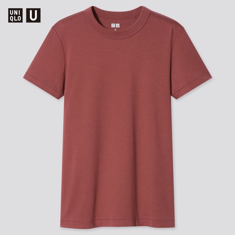 Brown Women Uniqlo U Crew Neck Short-sleeve T Shirts | USA PMRAK-8791