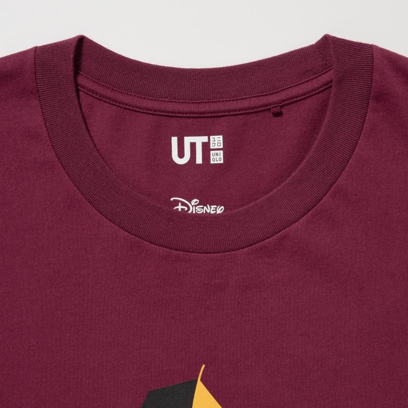 Burgundy Women Uniqlo Mickey Stands Ut (Short-sleeve Graphic) T Shirts | USA GOMAU-2568