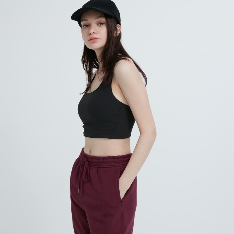 Burgundy Women Uniqlo Sweatpants Sweatpants | USA FICQS-3619