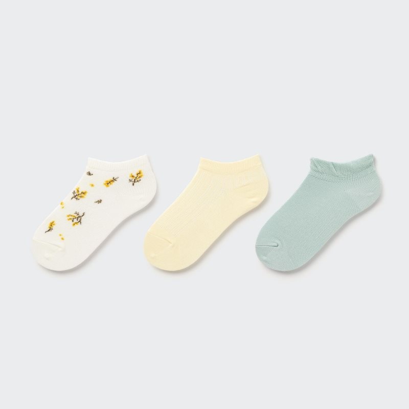 Cream Kids Uniqlo Short (3 Pairs) Socks | USA BDLTJ-2649