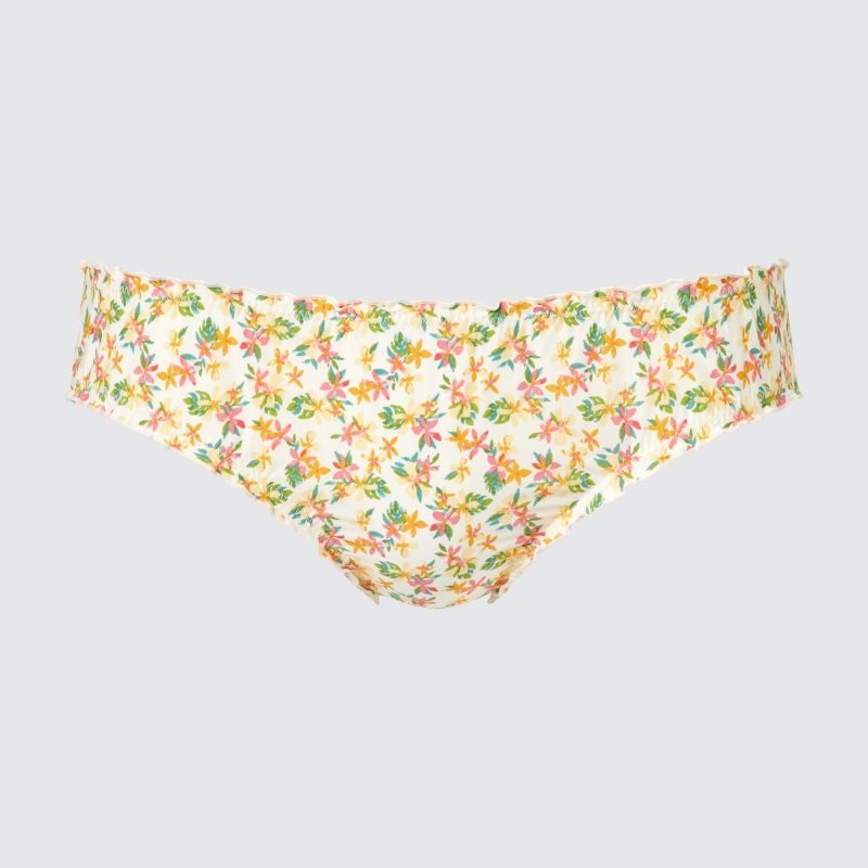 Cream Women Uniqlo Frilled Mid-rise Underwear | USA NRTHD-8170