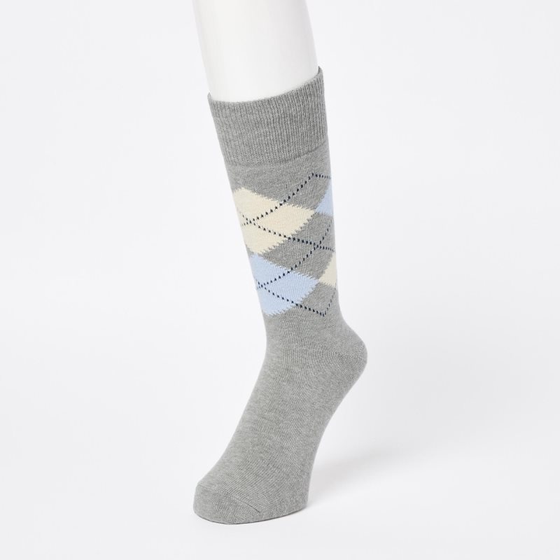 Dark Brown Men Uniqlo Argyle Socks | USA JWHEQ-1268