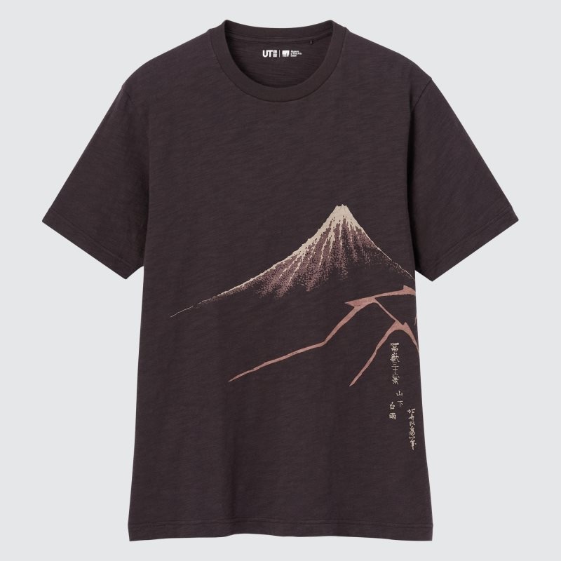 Dark Brown Men Uniqlo Ukiyo-e Ut (Short-sleeve Graphic) T Shirts | USA FTRVJ-2046