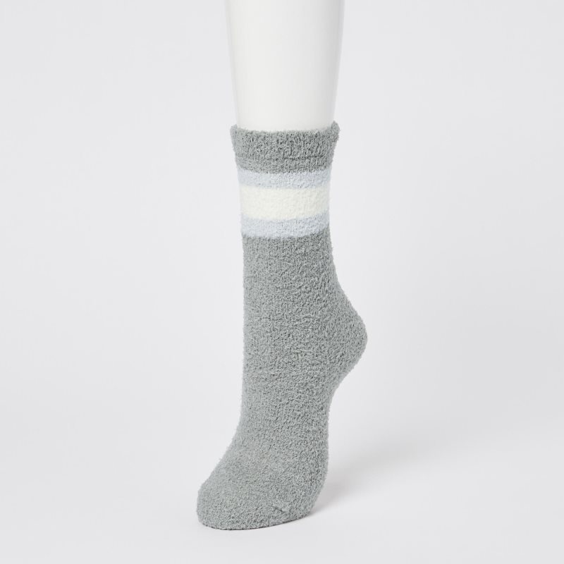 Dark Brown Women Uniqlo Heattech Soft Fluffy Socks | USA ZODAS-5741