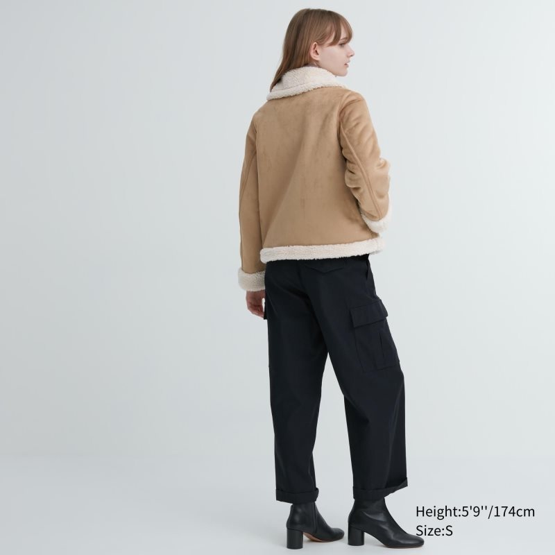 Dark Brown Women Uniqlo Pile-lined Jackets | USA VOFQL-1598