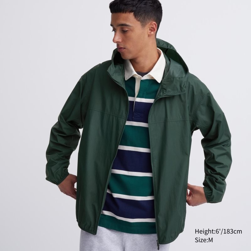 Dark Green Men Uniqlo Pocketable Uv Protection 3d Cut Parka | USA ITQVW-7681