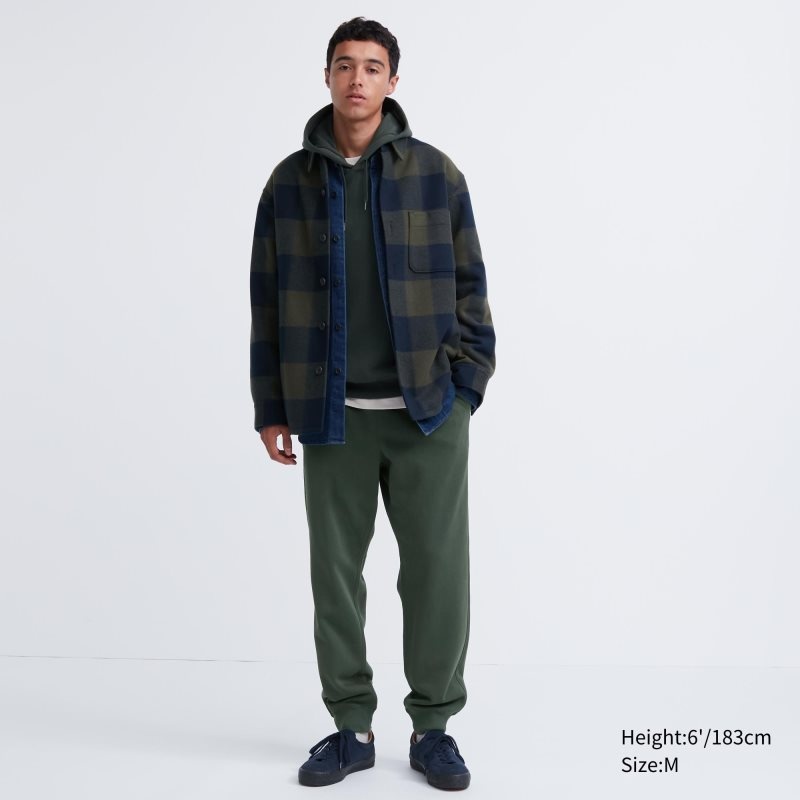 Dark Green Men Uniqlo Sweatpants Sweatpants | USA DNUTA-6792