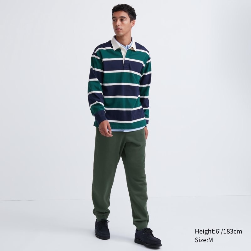 Dark Green Men Uniqlo Sweatpants (Tall) Sweatpants | USA SBHTO-8520