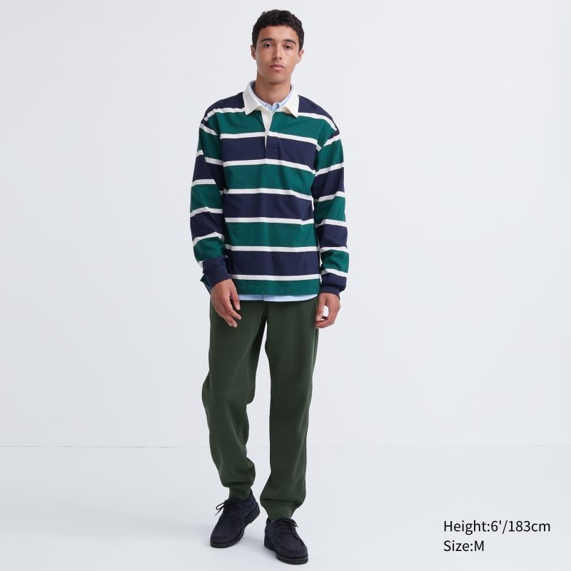 Dark Green Men Uniqlo Sweatpants (Tall) Sweatpants | USA SBHTO-8520