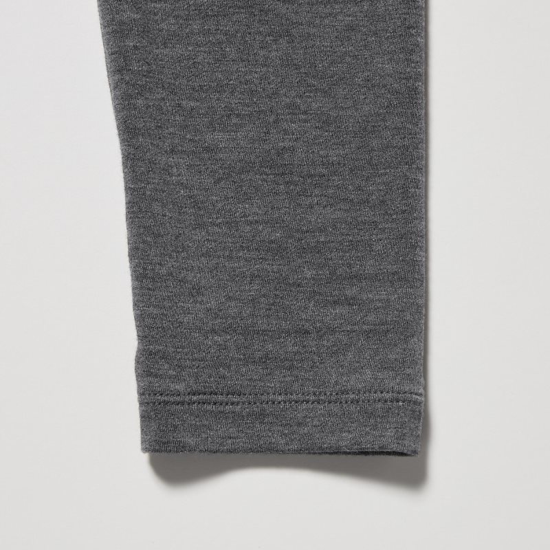 Dark Grey Kids Uniqlo Heattech Cotton (Extra Warm) Leggings | USA MSFRK-8349