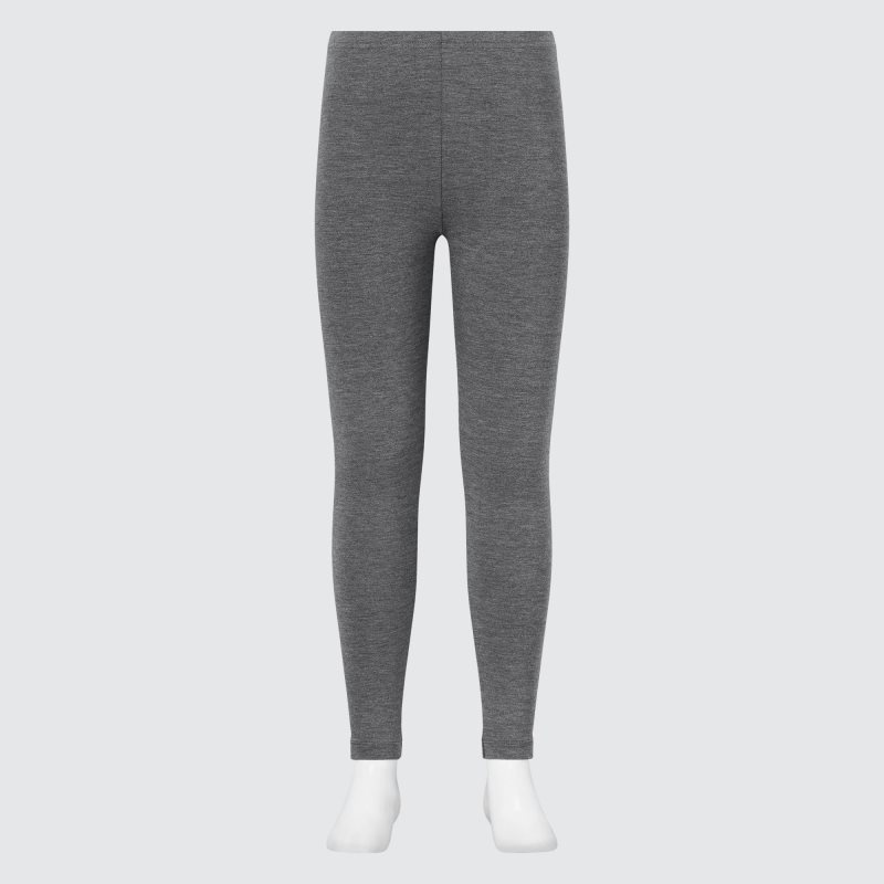 Dark Grey Kids Uniqlo Heattech Cotton (Extra Warm) Leggings | USA MSFRK-8349