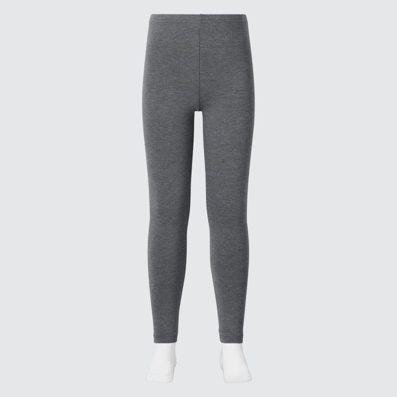 Dark Grey Kids Uniqlo Heattech Cotton Leggings | USA GVOMA-5109