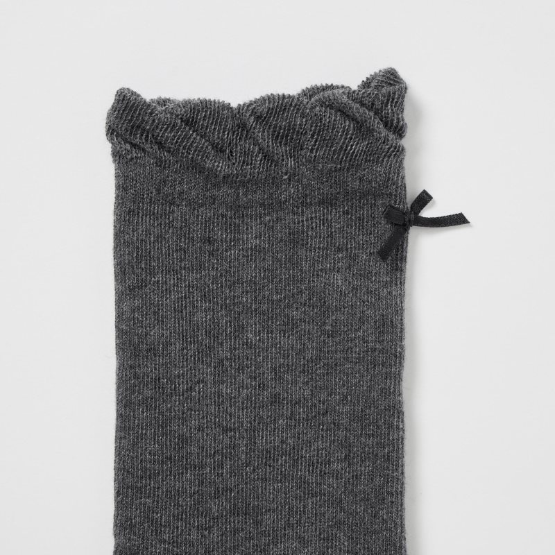 Dark Grey Kids Uniqlo Regular 3 Pack Socks | USA NRXFC-9840