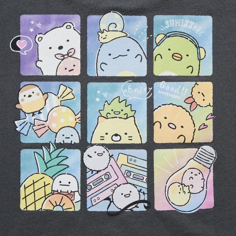 Dark Grey Kids Uniqlo Sumikkogurashi Ut (Short-sleeve Graphic) T Shirts | USA KLRSO-9362