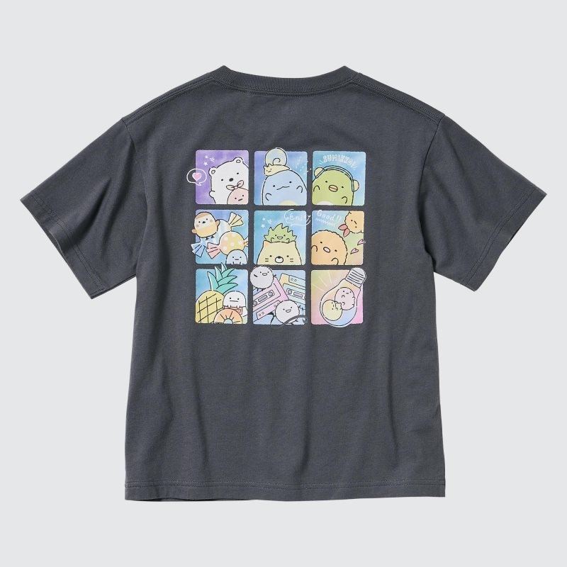 Dark Grey Kids Uniqlo Sumikkogurashi Ut (Short-sleeve Graphic) T Shirts | USA KLRSO-9362