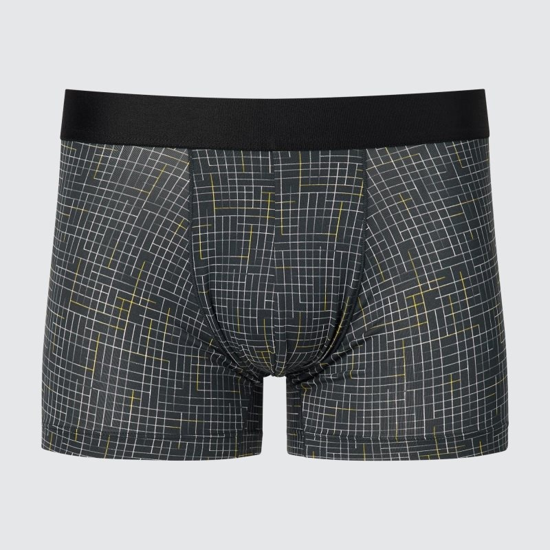 Dark Grey Men Uniqlo Airism Low-rise Printed Boxer Briefs | USA KWNED-2837