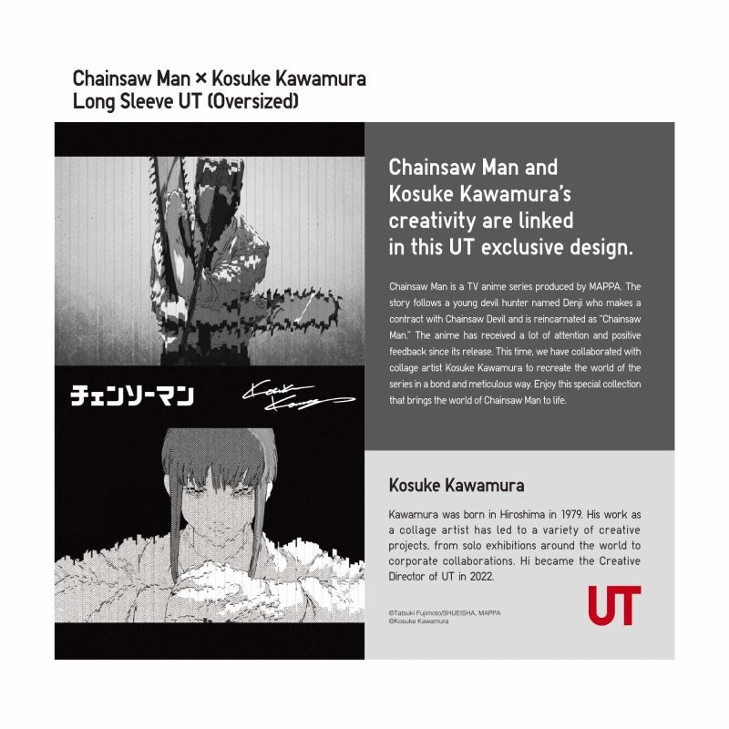 Dark Grey Men Uniqlo Chainsaw Man × Kosuke Kawamura Ut (Long-sleeve Graphic) T Shirts | USA BOAIR-7608