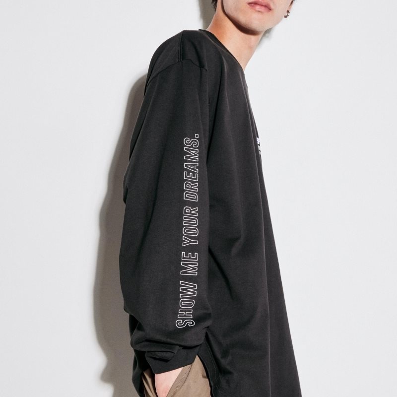 Dark Grey Men Uniqlo Chainsaw Man × Kosuke Kawamura Ut (Long-sleeve Graphic) T Shirts | USA BOAIR-7608