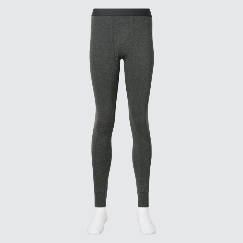 Dark Grey Men Uniqlo Heattech Long Johns Tight | USA KWJVN-5290