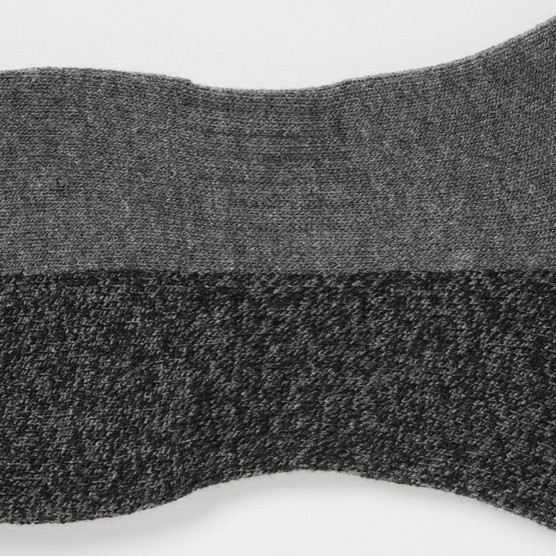 Dark Grey Men Uniqlo Heattech Short Socks | USA UHOST-3205