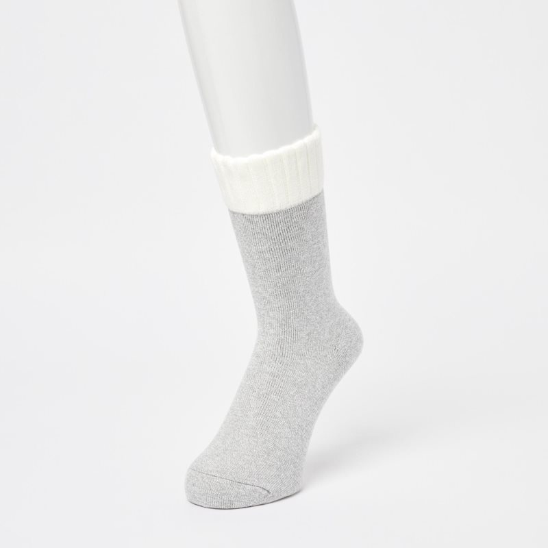 Dark Grey Men Uniqlo Heattech Soft Pile Socks | USA YIAOT-0215