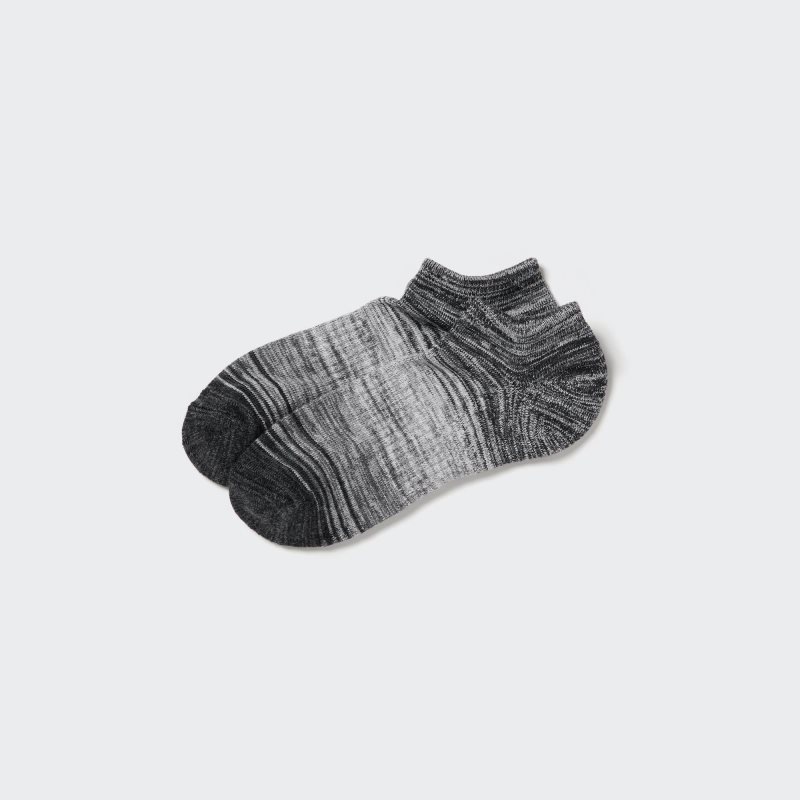 Dark Grey Men Uniqlo Melange Short Socks | USA QFAVO-4738