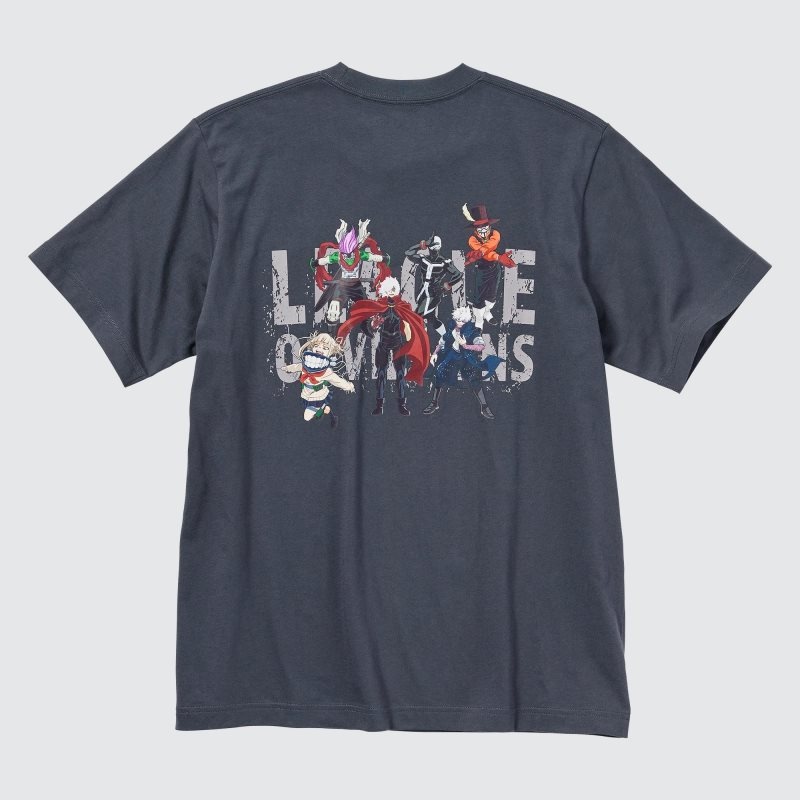 Dark Grey Men Uniqlo My Hero Academia Ut (Short-sleeve Graphic) T Shirts | USA ANKJL-2034