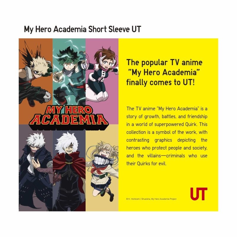 Dark Grey Men Uniqlo My Hero Academia Ut (Short-sleeve Graphic) T Shirts | USA ANKJL-2034