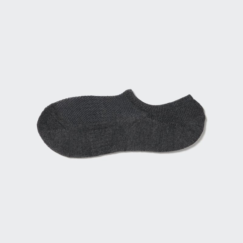 Dark Grey Men Uniqlo Pile Low Cut Socks | USA XKSAH-4713