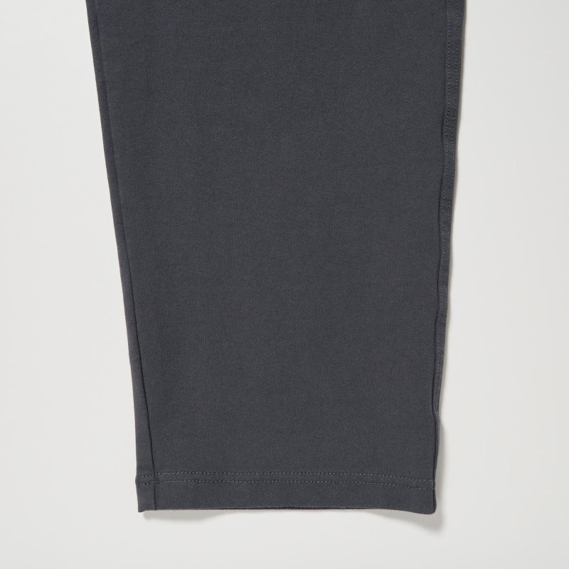 Dark Grey Men Uniqlo Washed Jersey Ankle Pants | USA YXZQD-8457