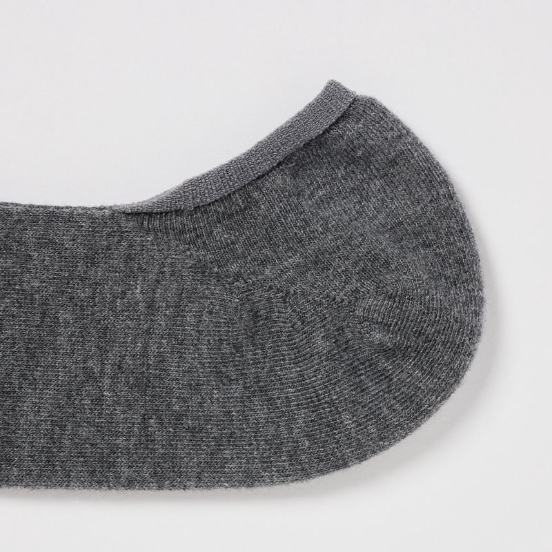 Dark Grey Women Uniqlo Footsies (3 Pairs) Socks | USA VFNJO-3542