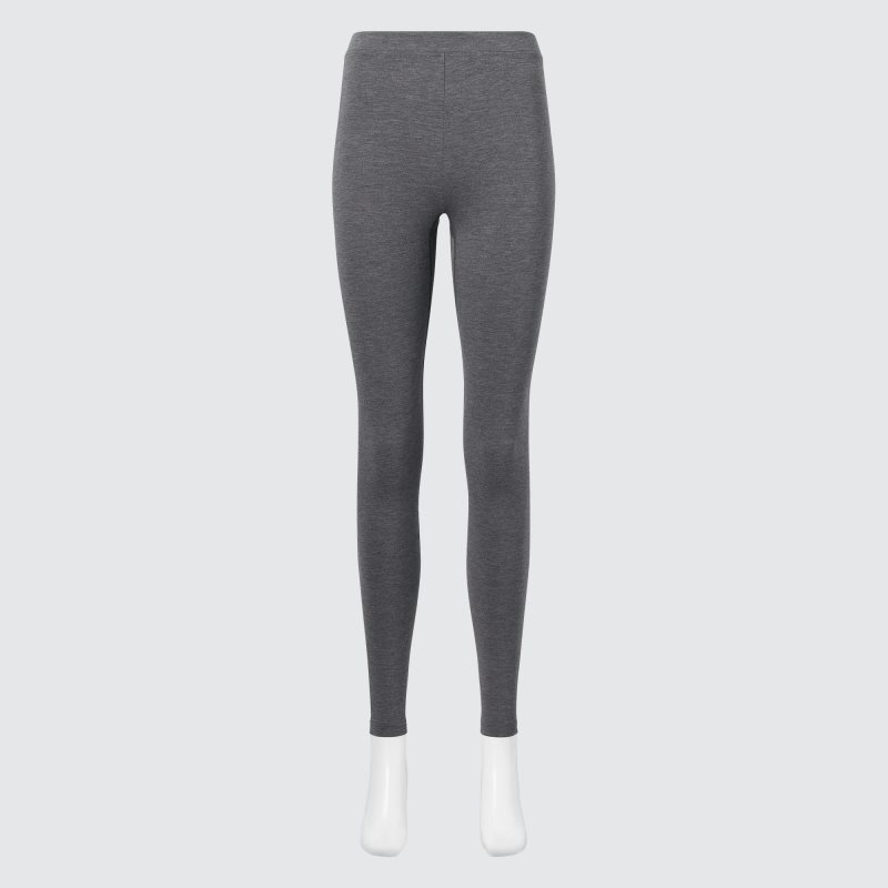 Dark Grey Women Uniqlo Heattech Cotton (Extra Warm) Leggings | USA SUNHA-2837