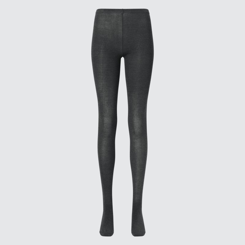 Dark Grey Women Uniqlo Heattech Knitted Tight | USA NFGQP-3106