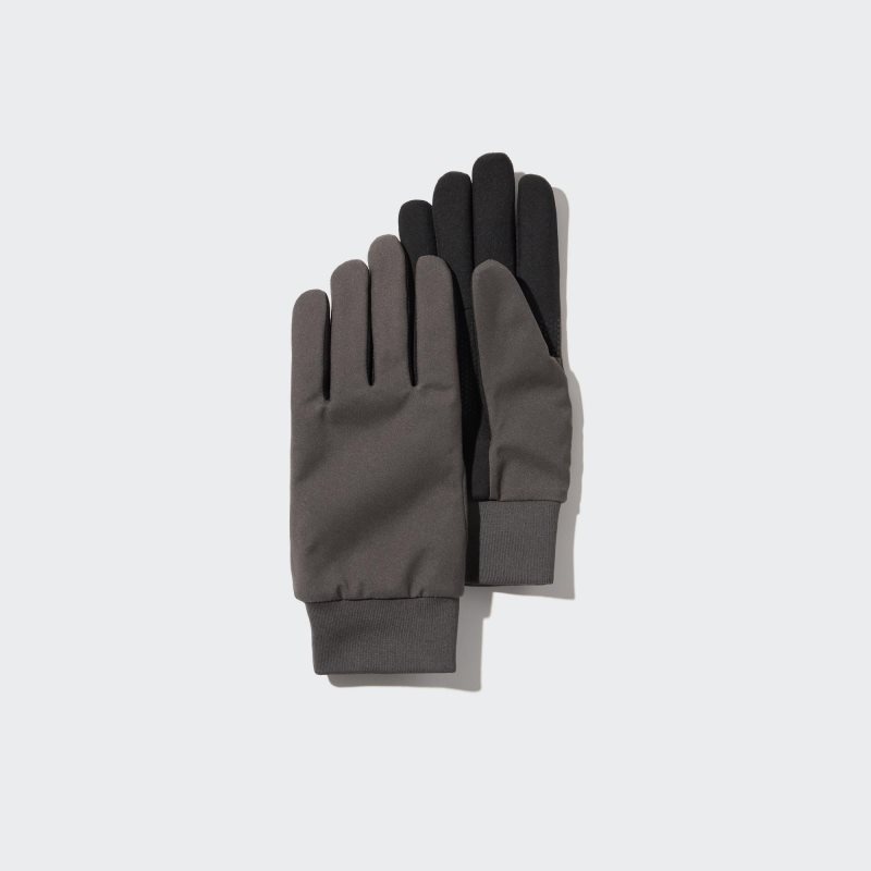 Dark Grey Women Uniqlo Heattech Lined Function Gloves | USA OVMUE-2178