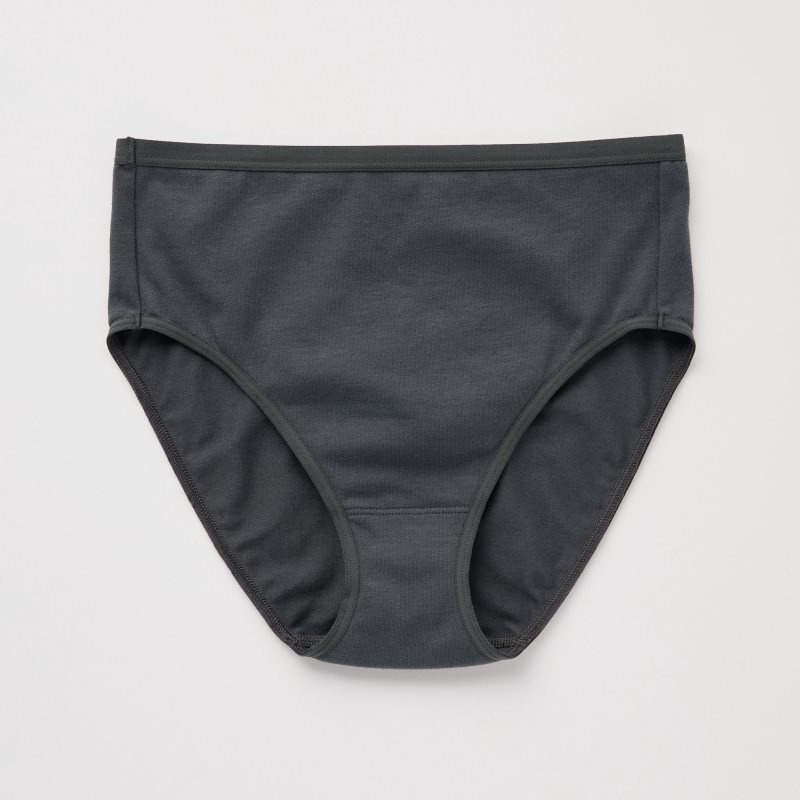 Dark Grey Women Uniqlo Plain High-rise Underwear | USA RLYUS-7635