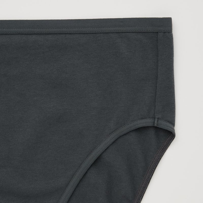 Dark Grey Women Uniqlo Plain High-rise Underwear | USA RLYUS-7635