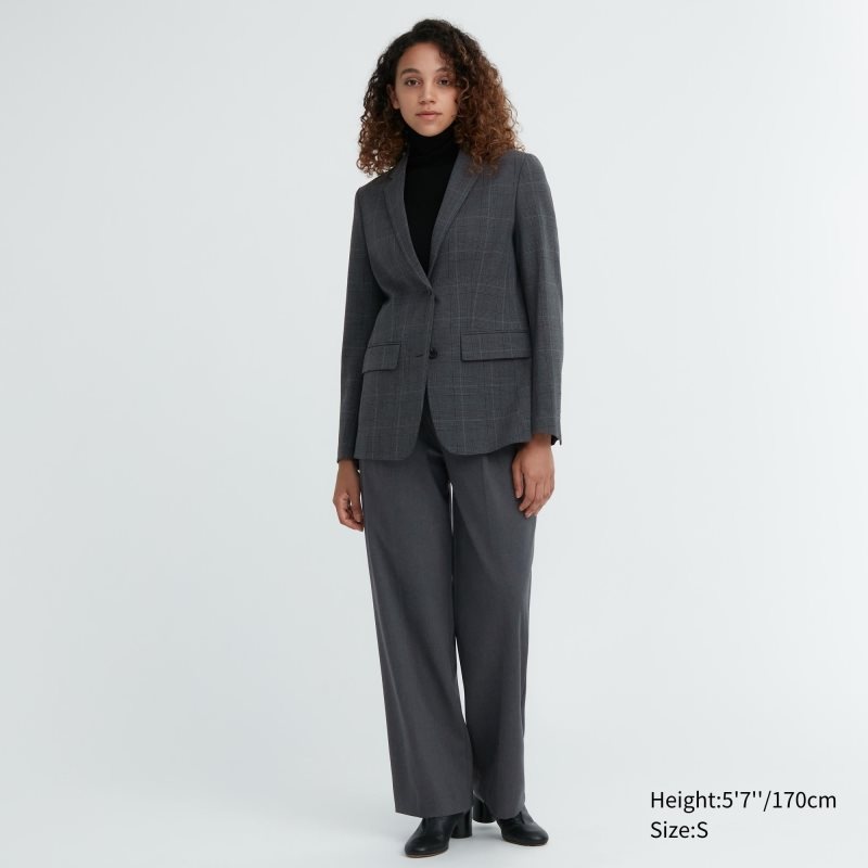 Dark Grey Women Uniqlo Tailored Jackets | USA APKDL-1926